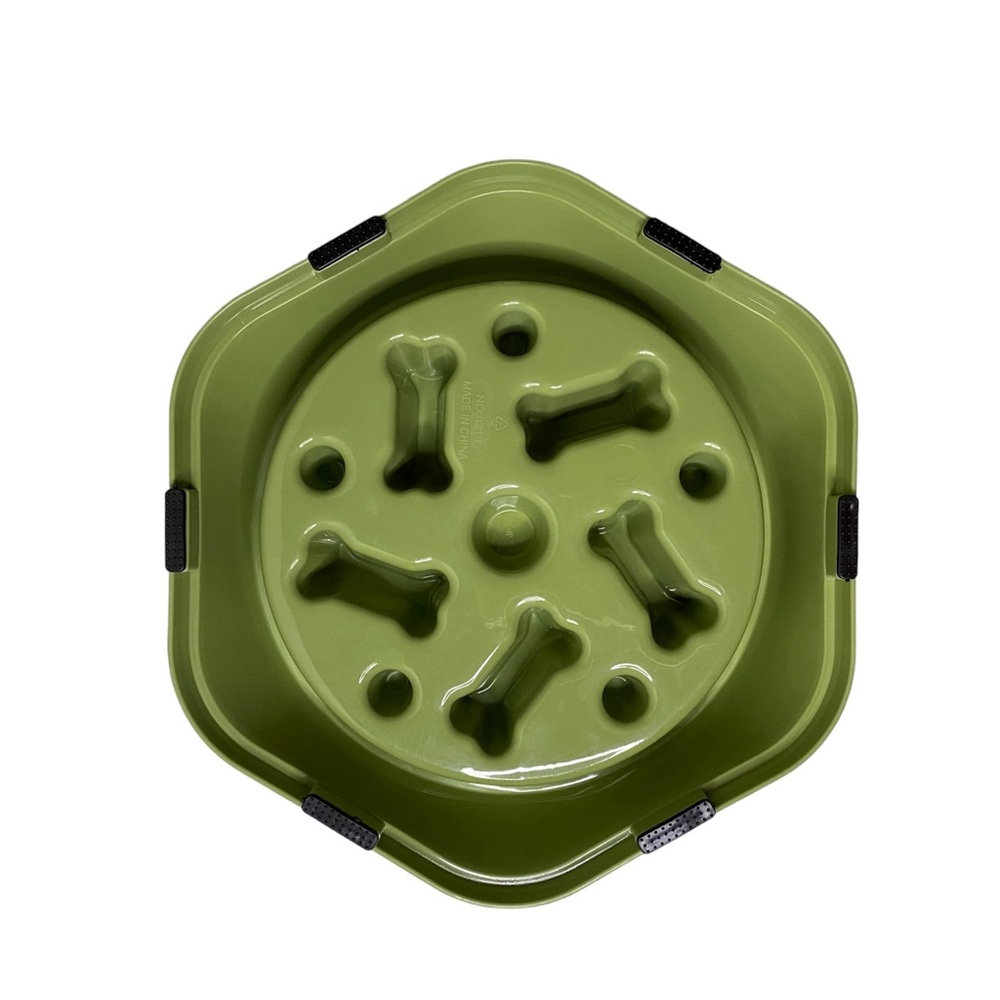 Slow Feeder Dog Bowl for Small and Medium Size Dogs - Green - Picture 4 of 5